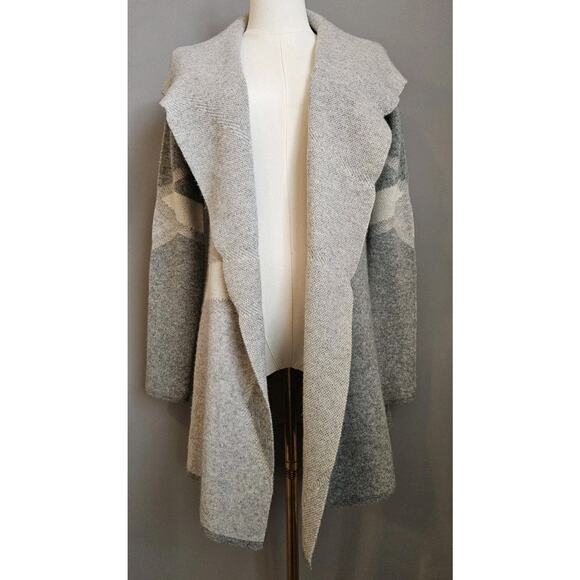 Tahari Open Front Waterfall Long Cardigan Cashmere Sz XS Quiet Luxury - Picture 1 of 9